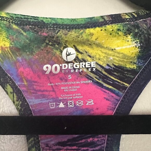 90 Degree Reflex Workout Tank Racerback Black Green Pink Women's Small NWT - Picture 4 of 4